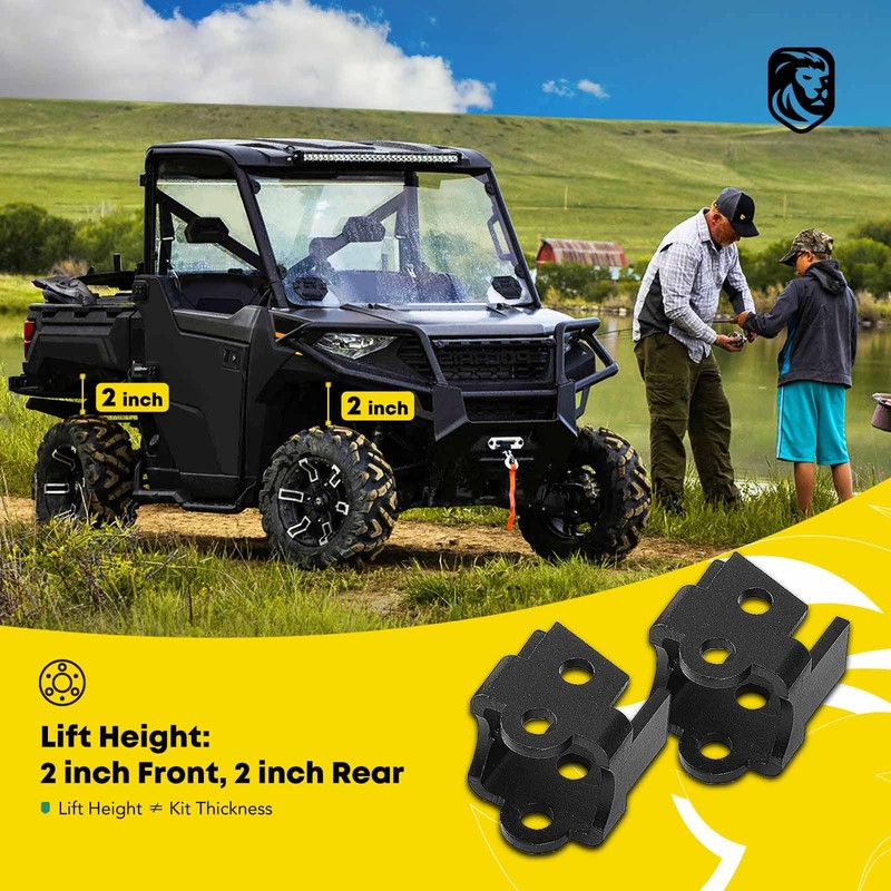 YHTAUTO 2 inch Front and Rear UTV Lift Kit Compatible