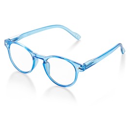 Speidel Blue Light Blocking Scratch Resistant UV Protected Scrub Matching Readers-Taylor Frame Style in Transparent Blue