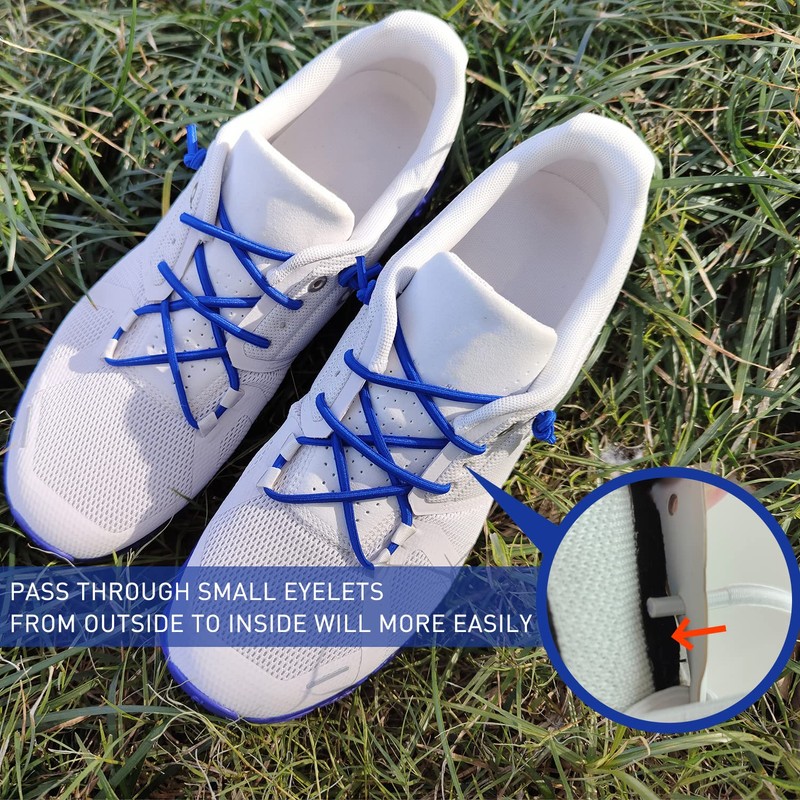 NDTEZUGT 3 Pairs Elastic No Tie Shoe Laces, Stretch Round