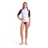 ARENA Women's Rash Vest S/S Graphic Rash Guard Shirt, white-black