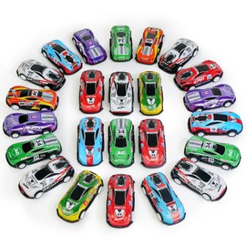 21 Pack Pull Back Toy Cars, Party Favors, Goodie Bag Stuffers, Race Vehicles Bulk, Pinata Fillers, Teacher Treasure Prize Box Toys for Boys Girls Toddlers 2,3,4,5 Years Old