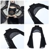Women Goth Crop Tops Gothic Punk Fishnet Cover Up Bell