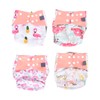 4 Pcs Baby Cloth Diapers Adjustable Washable Reusable Diapers for