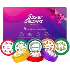 CALM2U Shower Steamers - 8 Pack Shower Bombs with Essential Oils