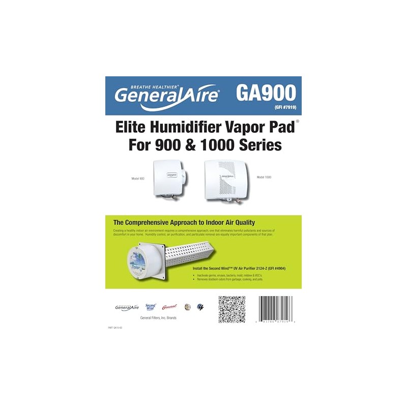 GeneralAire GA900 Humidifier Water Filter For GeneralAire 900 & 1000