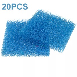 AQUANEAT 20pcs Aquarium Filter Bio Sponge Foam and Floss Pads for Fish Tank Filters