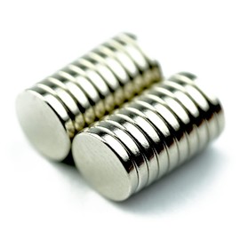 First4magnets F306-N35-20 6mm Diameter x 1mm Thick N35 Neodymium Magnets - 0.33 kg Pull Silver, 25 x 10 x 3 cm, Pack of 20