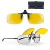 GWAWG Clip On Night Driving Glasses Effectively Minimize Glare for
