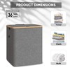 BALEINE Laundry Hamper with Lid, Tall Laundry Baskets with Bamboo