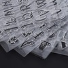 6 sheets of clear stamps (letters)