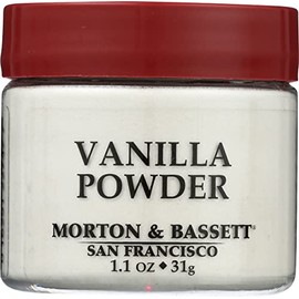 Morton & Bassett Vanilla Powder Seasoning, Salt Free, Non GMO, 1.1 Ounces (Pack Of 3)
