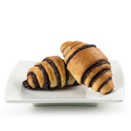 Green's Bakery (2) Chocolate and (1) Cinnamon Rugelach Croissant, 3 Pack 14 oz. Fresh Bakery Food, Breakfast Pastery, Dairy and Nut Free, OK Certified Kosher and Pareve, Delicious Croissant for Holidays, Birthdays and Parties