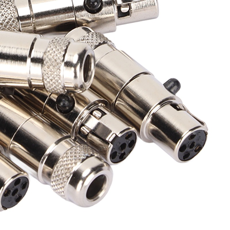 10pcs 5 Pin XLR Female Adaptor Mini Metal XLR Female