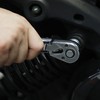 UYECOVE 1/4 3/8 Inch Drive Stubby Ratchet Set, Flex Head