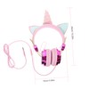 OSALADI Boy Girl Headphones with Microphone Volume Control Cable Cartoon