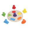 Wood Shape Puzzle Educational Colorful Early Learning Skill Development Round