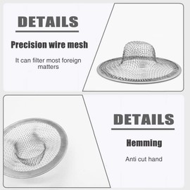 Shower Hair Drain Catcher, Stainless Steel Hair Catcher for Sink Bathroom Tub Drain Hair Catcher 6 Pcs by Lechay (6 Pcs 2.75in)