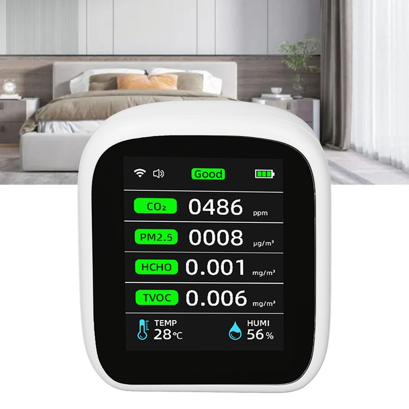 Air Quality Monitor Portable WiFi Accurate PM2.5 CO2 TVOC HCHO