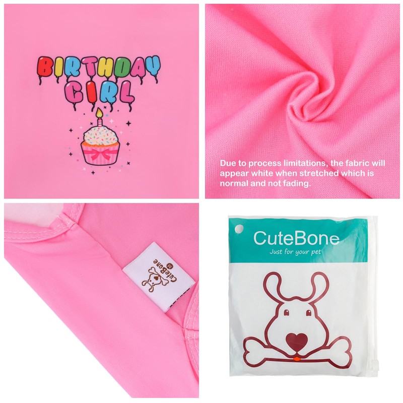 CuteBone Soft Dog Shirt Birthday Lightweight Small Puppy T-Shirts Pet