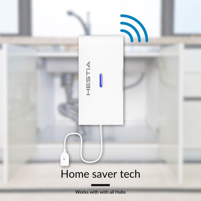 HESTIA Wireless Water Leak Detector, Water Sensor for SAFE-TECH Smart