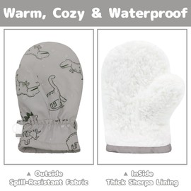 Olreco Toddler Snow Gloves Toddler Gloves 2T Waterproof Toddler Mittens Ages 2-4 Toddler Snow Mittens Toddler Wintet Gloves 3T