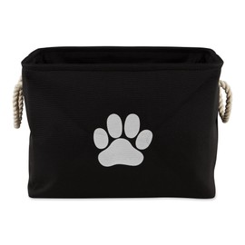 Bone Dry Pet Storage Collection Collapsible Bin, Black, Small Rectangle