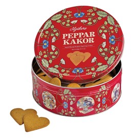 Nyakers Pepparkakor Swedish Ginger Cookies - Heart-Shaped Gingersnaps - Vegan Cookies - Dairy-Free Cookies on the Go - Food Gift for Holiday - 14.11 Ounces