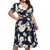 kissmay Plus Size Dress Wedding Guest, Fit and Flare Midi