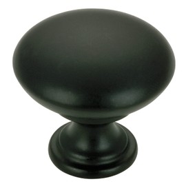 Richelieu Hardware BP9041900 Copperfield Collection 1 3/16-inch (30 mm) Matte Black Functional Cabinet and Drawer Mushroom Knob for Kitchen, Bathroom, and Furniture
