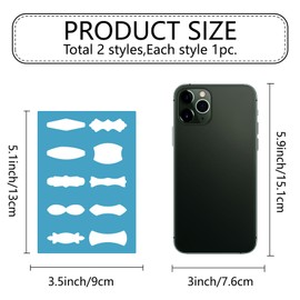 GORGECRAFT 2 Styles Reusable Acrylic Earrings Making Template Fancy Bails Leather Cutting Stencils Jewelry Shape Templates for Earring Making Scrapbooking Painting Art Crafts Supplies 13x9cm