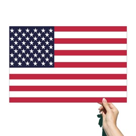 16"x10" American USA Flag United States Adhesive Waterpproof Patriotic Labels Stickers Decals for Vehicles Window & Personal Items