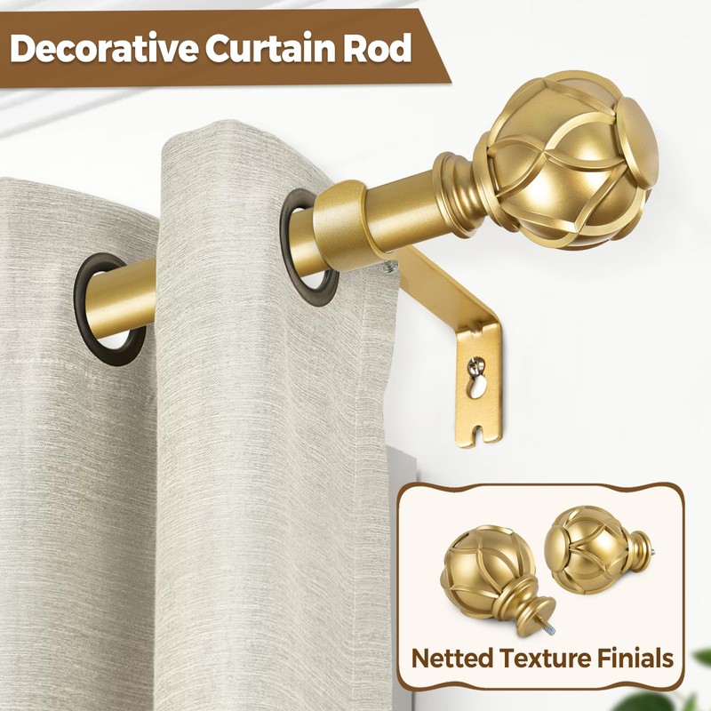 KAMANINA Wall Brackets for 7/8 or 3/4 Curtain rods, Drapery