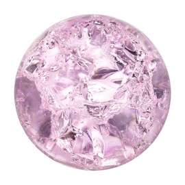 uxcell 30mm/1.2" Crystal Sphere Ball Ice Cracked Glass Solid Decorative Sphere Crystal Ball Prop Ornament for Feng Shui Divination Fortune Telling Tabletop Fountain Decoration, Pink