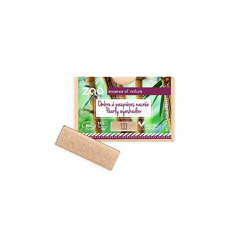 Zao Refill Rectangle Eyeshadow 133 Goldy