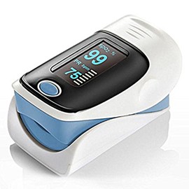 SPO2 Finger Pulsossimetro con LED Multi-Color & Heart Rate Monitor con le istruzioni del manuale d'uso e lo schermo del cavo.