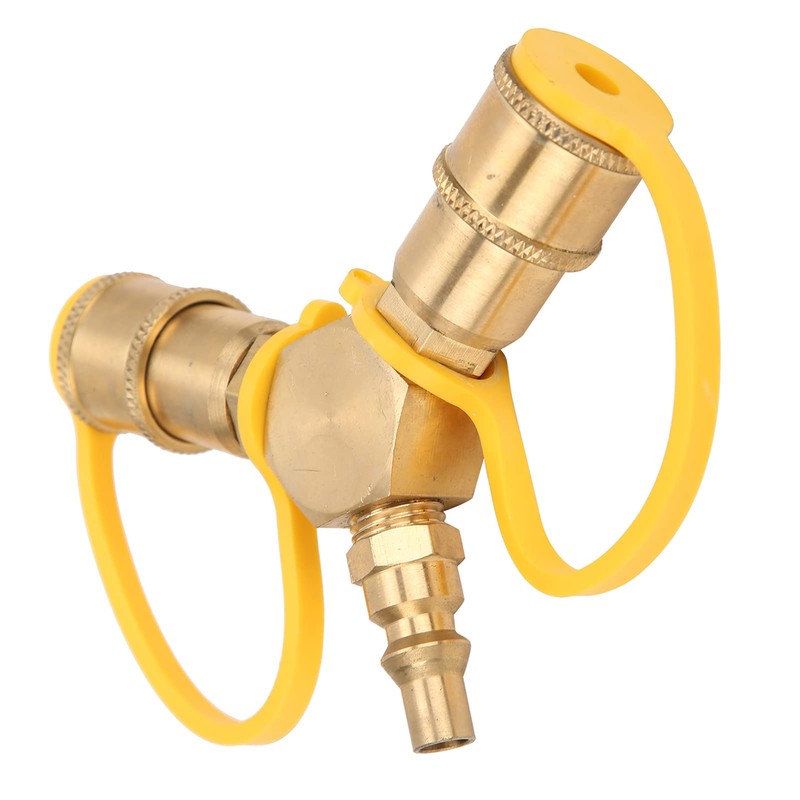 FECAMOS LPG Gas Line Splitter Adapter with 3 Spouts Propane