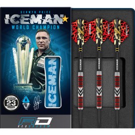 RED DRAGON Gerwyn Price Iceman Firebird 18 Gram Softip Premium Tungsten Darts Set with Flights and Stems
