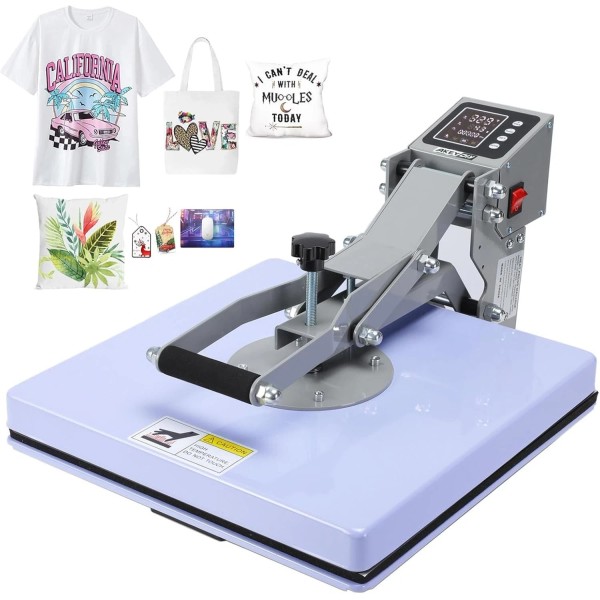Unbranded Heat Press Machine 15x15 Digital Clamshell Transfer Sublimation Printer