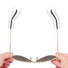 EYE ZOOM Readers Metal Frame Square Aviator Style Geek Reading Glasses for Men (Gold, Strength: +1.50)