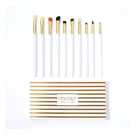 Docolor Set de 10 brochas de maquillaje Docolor DB1004 blanco