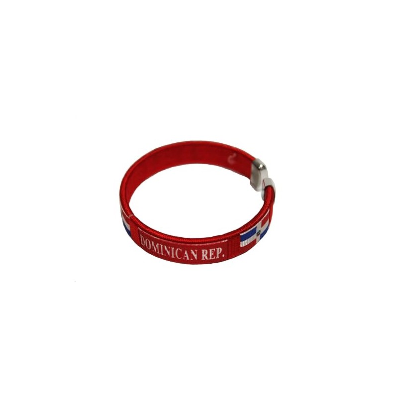 Country flag Bangle Bracelet (Dominican Repub (red))
