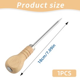 100 mm Bradawl Tool for Wood,Wooden Handle Awl Tools Versatile Sewing Crafting Tailor Needle Carpenters Needles Tailors Pricker,Punch for Woods Leather and Paper Craft Perforating,DIY Handicrafts