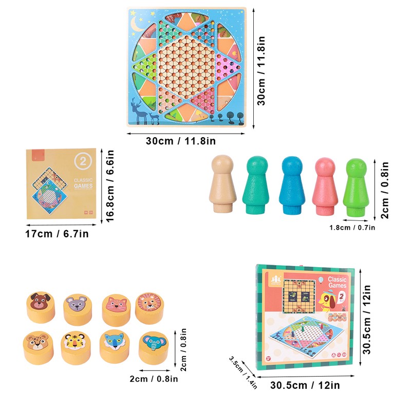 Animal Checker Children Chess Toys Educational MultiFunction Desktop Games Toy(#1