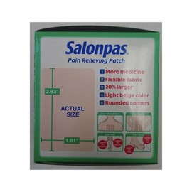 Salonpas 140 patches 2.83" x 1.81" Rounded Corner and Flexible Fabric 1box