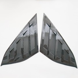 2X Sport Style Quarter Window Scoops Louvers for Honda Accord Sedan 2018 2019 2020 2021 2022 (Carbon Fiber Print)