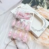 24Pcs Pink Press on Nails Medium Almond Fake Nails with