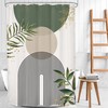 Mitpok Small Stall Green Boho Shower Curtain 54Wx78H Rv Modern