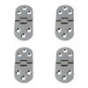 4Pcs Folding Flip Top Hinge Round Edge 180 Degree Zinc