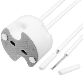 G4 Socket Ceramic MR16 Adapter for GU5.3 GU6.35 Connector Base LED Halogen Lamps, Pack of 10