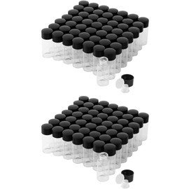 Cadbibe 10ml Clear Glass Vials with Screw Caps and Plastic Stoppers, Small Liquid Sample Vial, Leak-Proof Vial, 100PCS